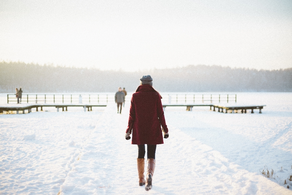 Nieve frío invierno mujer