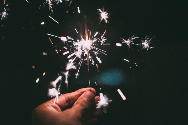 Light flower sparkler darkness Photo