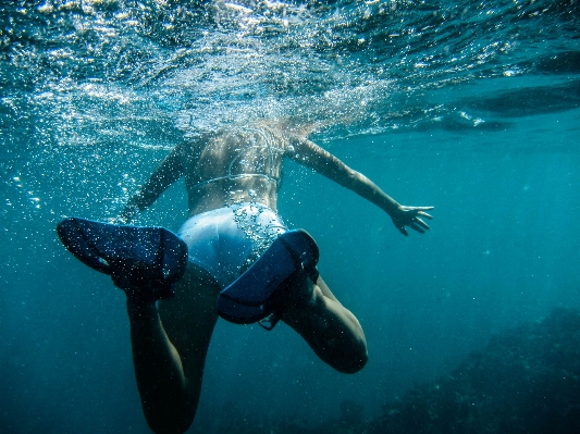 Sea water ocean person Photo