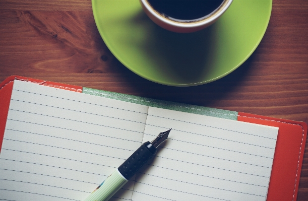 Notebook writing work table Photo