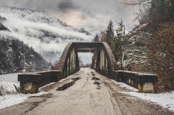 Berg schnee winter schiene Foto