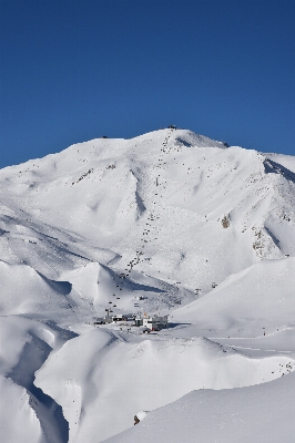 山 雪 冬 白 写真