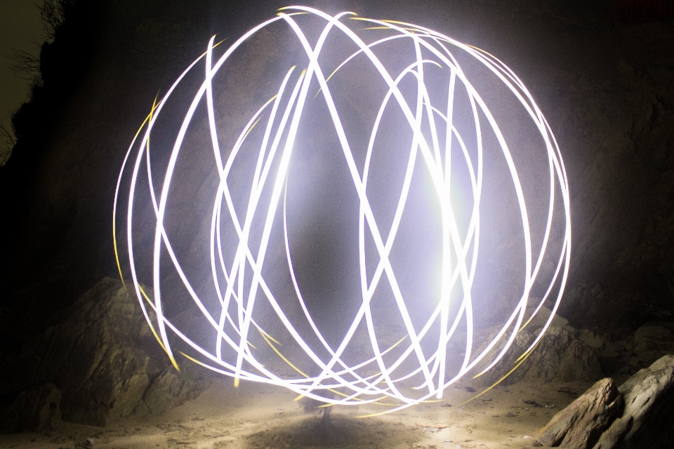 Lumière piste blanc nuit