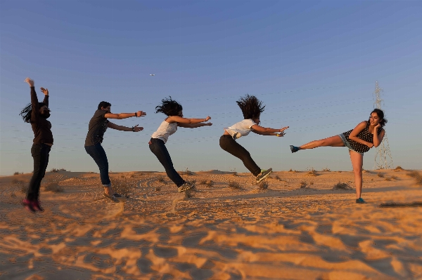 Sand young mid air levitation Photo