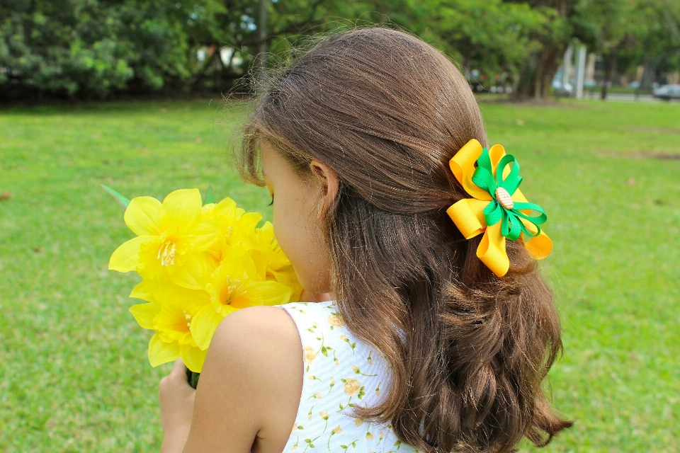 Nature usine fille cheveux