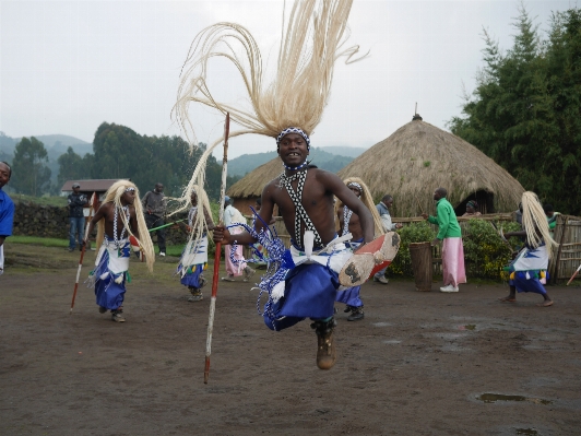 Male village dance africa Photo