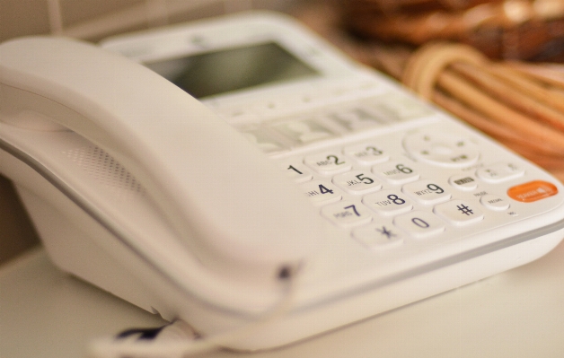 Foto Branco linha escritório telefone