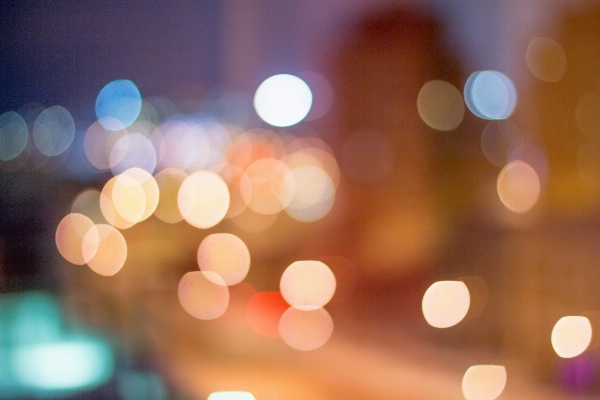 Light bokeh blur road Photo