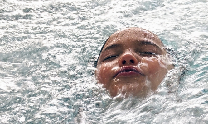 Sea water girl swimming pool Photo