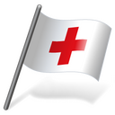 Red cross,flag Icon