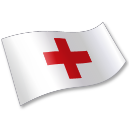 Red cross, flag