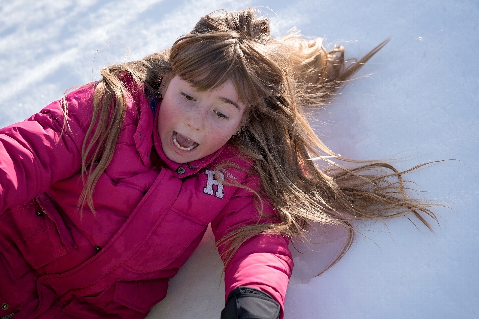 Person snow winter girl