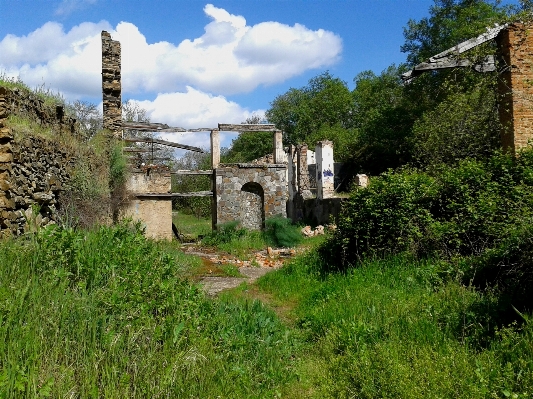 Building old stone village Photo