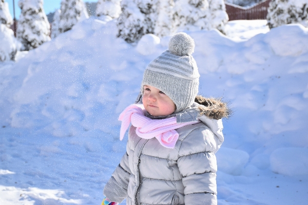 Snow winter girl white Photo