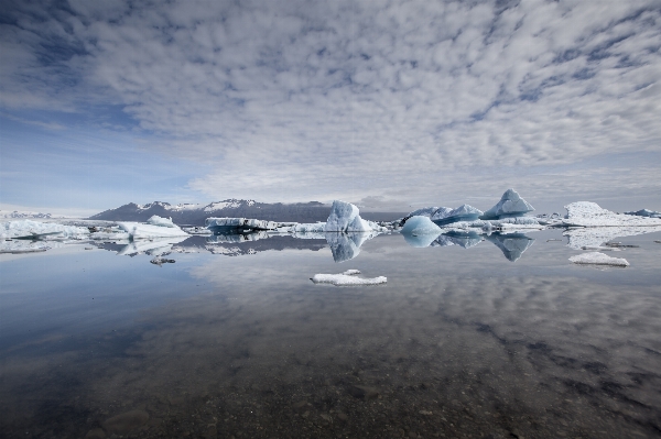 Landscape sea mountain snow Photo