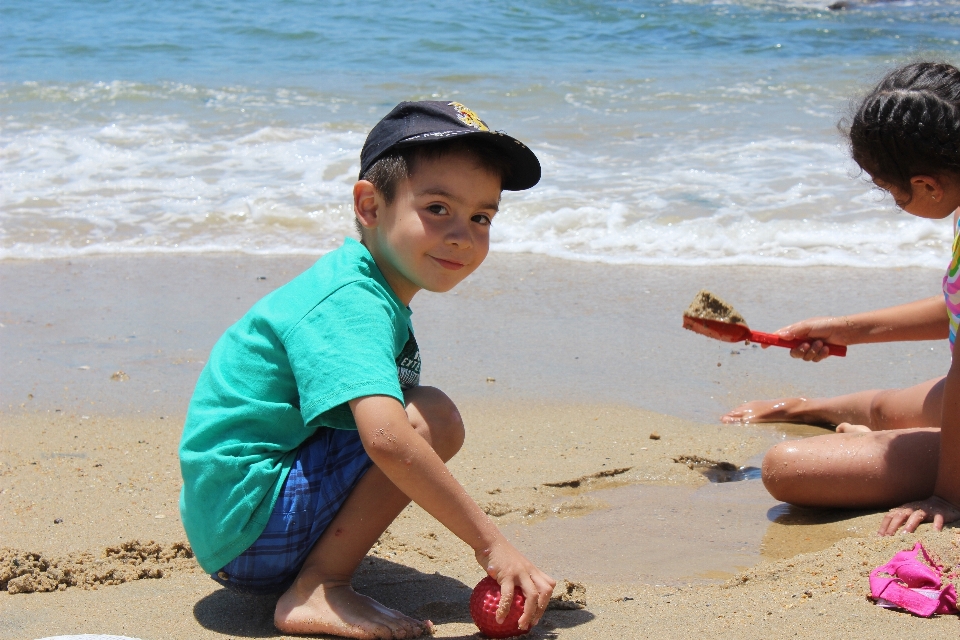 Beach sea sand people