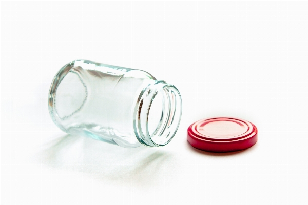 White glass jar clear Photo