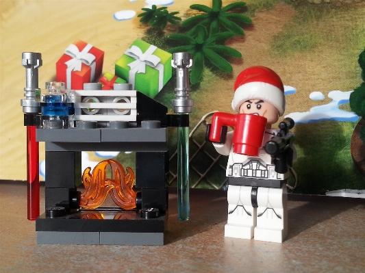 Fireplace christmas toy star wars Photo