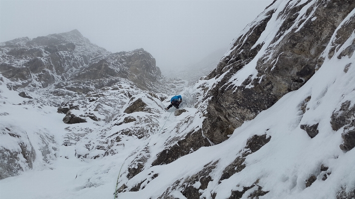 Rock mountain snow winter Photo