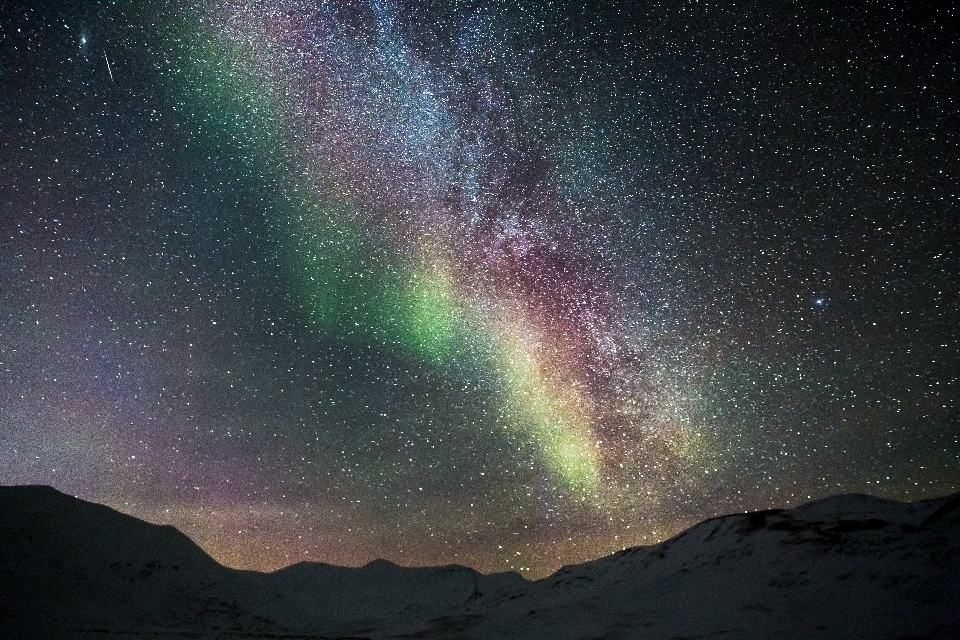 Nature mountain snow night