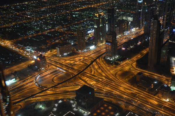 Foto Horizonte tráfego noite cidade