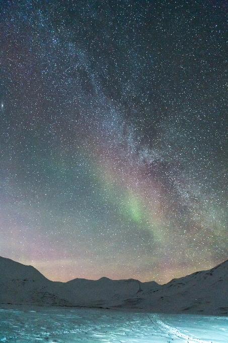 Nature snow sky night