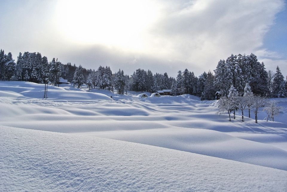 Paisagem montanha neve inverno