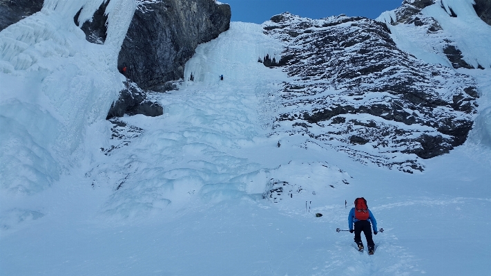 Waterfall mountain snow cold Photo