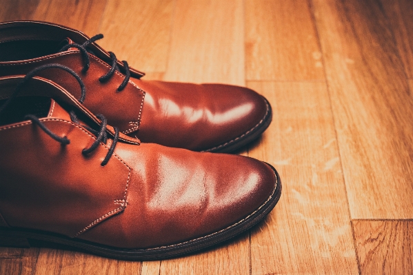 Walking shoe leather feet Photo