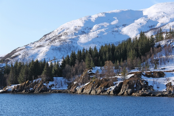 Landscape sea mountain snow Photo