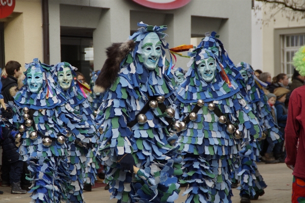 Jump dance carnival blue Photo