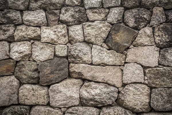 Rock black and white texture floor Photo