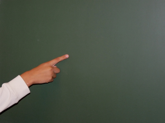 Hand board finger blackboard Photo