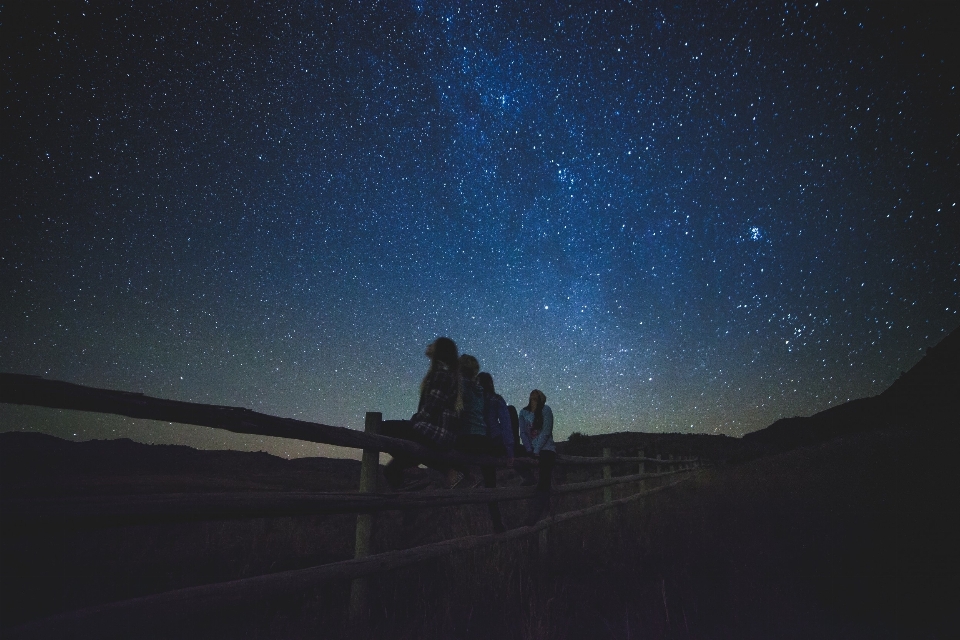 アウトドア 空 夜 星