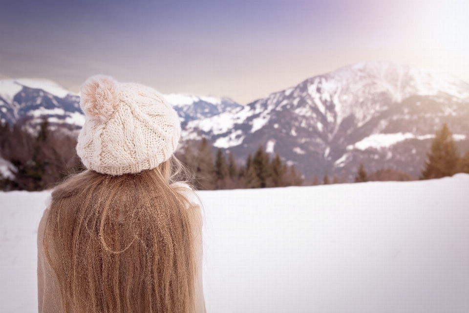 Landscape nature person snow