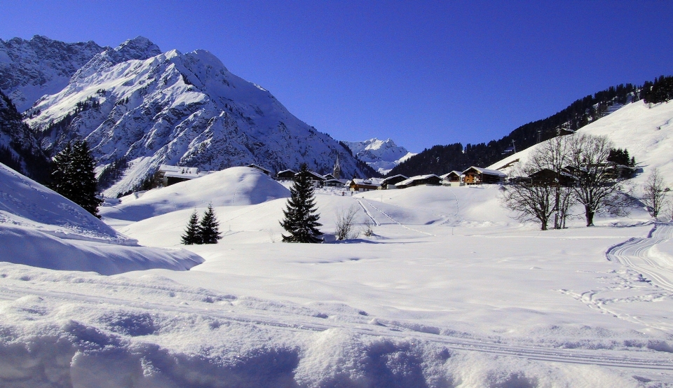 Paisagem montanha neve inverno