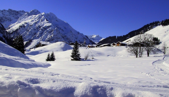 Photo Paysage montagne neige hiver