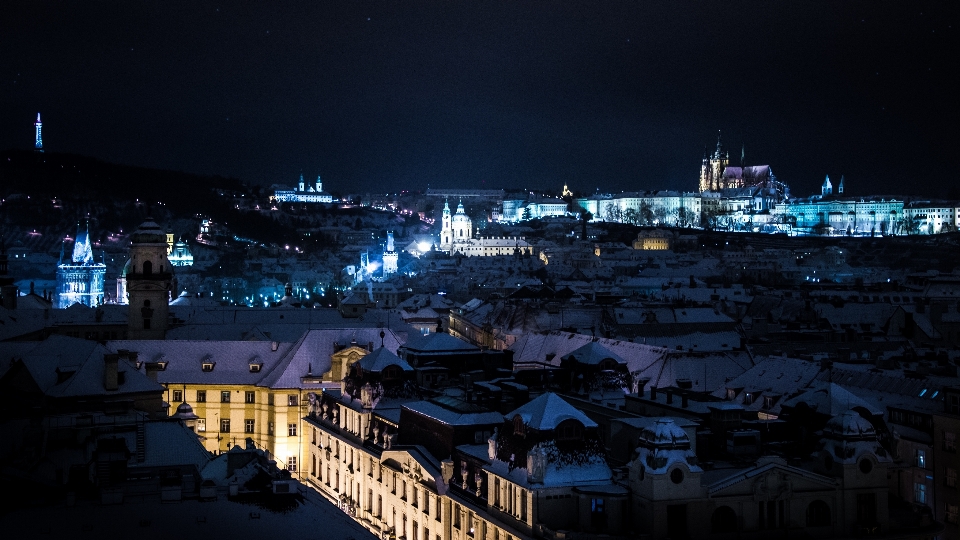 Schnee winter licht die architektur