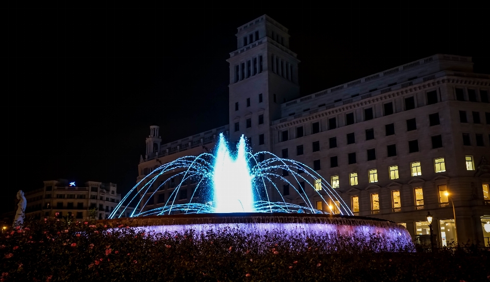 Light architecture skyline night