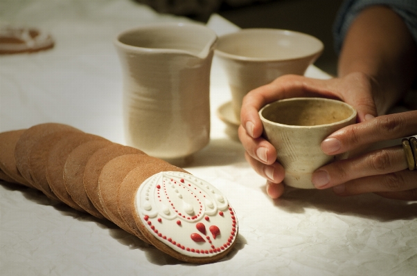 Hand coffee cup food Photo