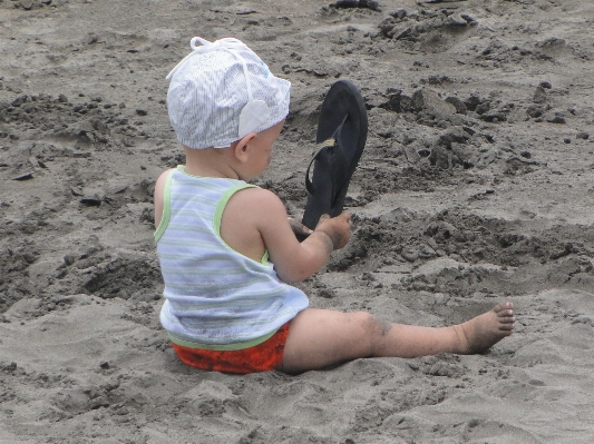 Beach sea sand rock Photo