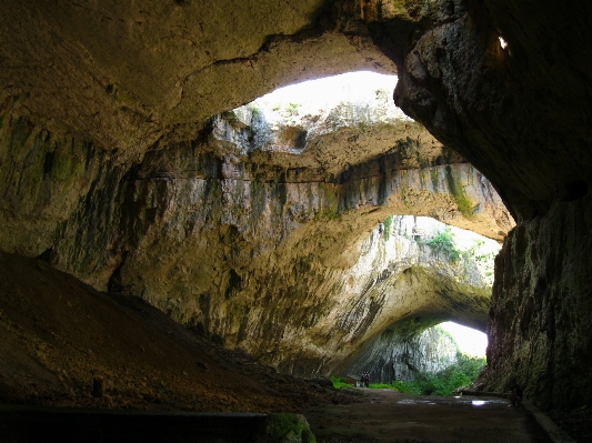 Rock formation cave tourism Photo