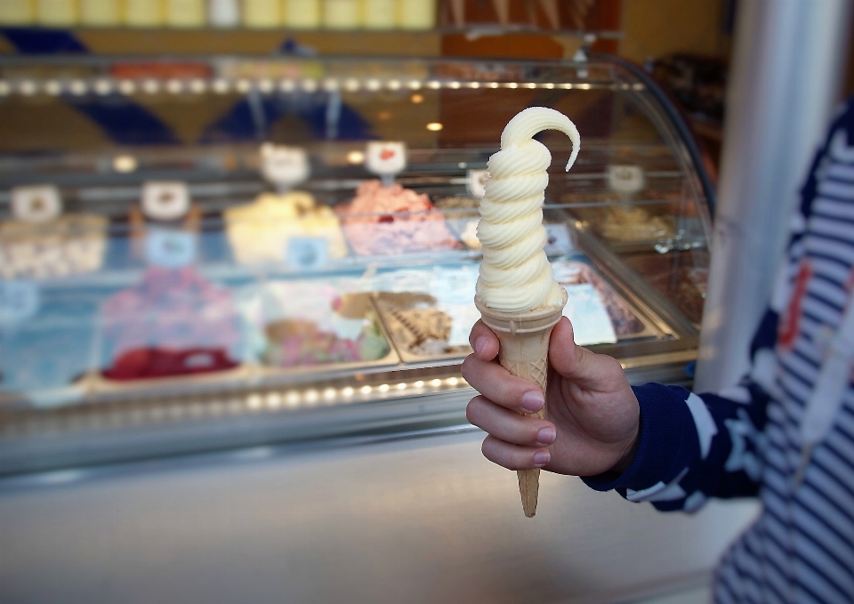 Froid cornet de glace
 supermarché vanille