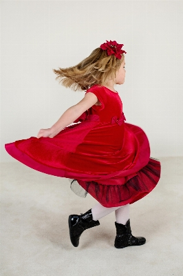 Girl running cute dance Photo