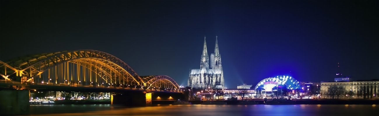 Architecture bridge skyline night Photo