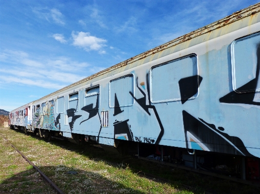 Wagon train transport vehicle Photo