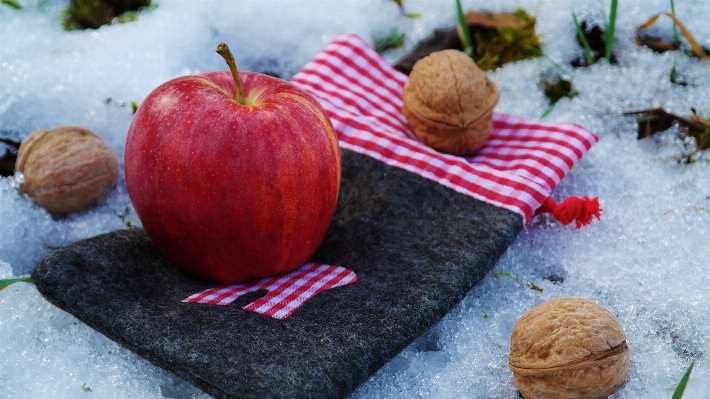 Foto Apple natureza neve inverno