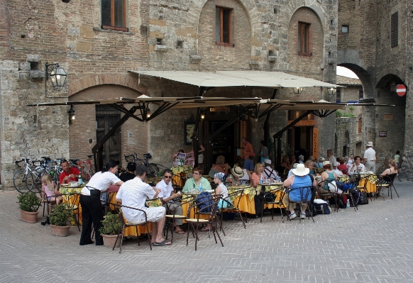 Outdoor cafe road street Photo