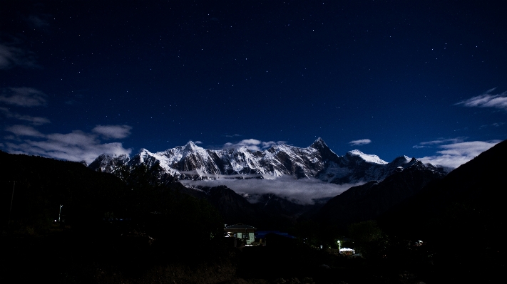 Landscape mountain snow sky Photo