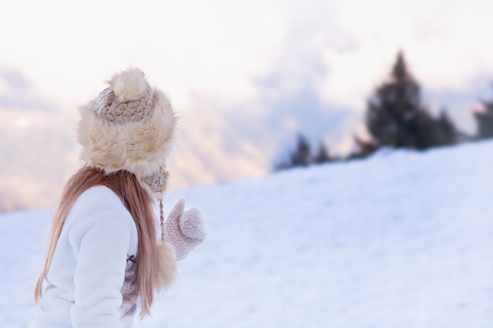 Natura persona nevicare inverno